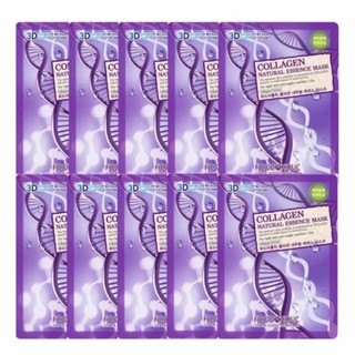 Bộ 10 gói mặt nạ 3D Collagen Natural Essence Mask Foodaholic (23mlx10miếng)