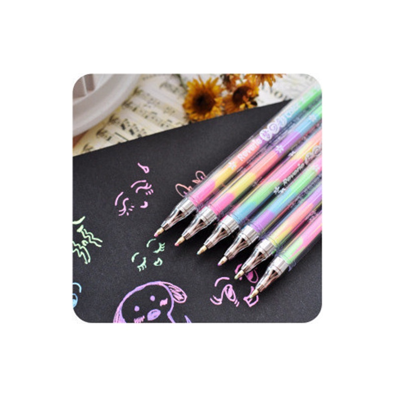 Bút Bi 6 Trong 1 Nhiều Màu Sắc Cho Bé