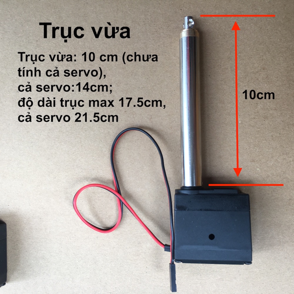 Trục vít nâng cấp máy xúc huina  hoặc chế máy xe điều khiển từ xa - servo 2 dây