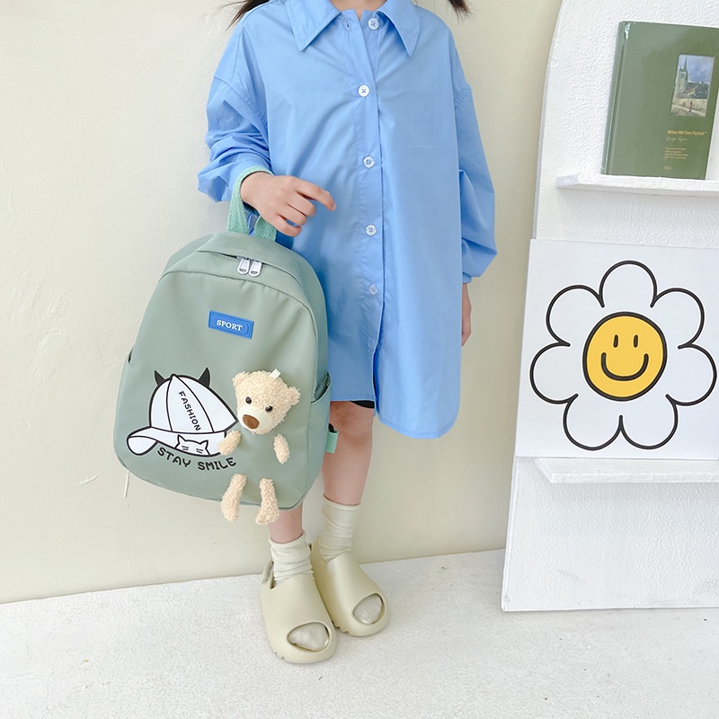 Ba lô mẫu giáo siêu nhẹ họa tiết gấu dễ thương đáng yêu giá rẻ cho bé trai và bé gái 731