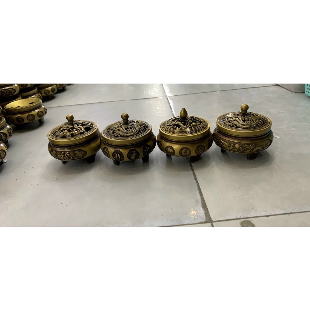 Lư xông trầm hương hàng đẹp nặng nhiều mẫu đốt trầm bằng đồng