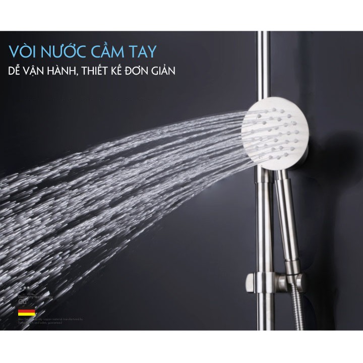 Bộ Vòi Sen Đứng Cao Cấp Hàng Nhập Khẩu Nội Địa Inox 304