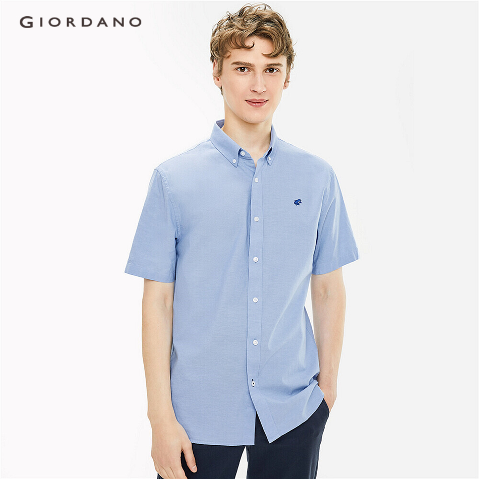 Áo Sơ Mi Nam Giordano 01041487 Dáng Ôm Vải Oxford Thêu | BigBuy360 - bigbuy360.vn