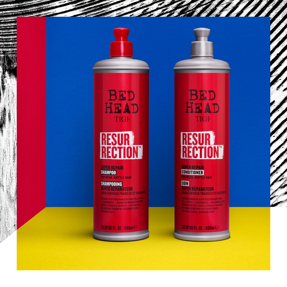 Combo Gội/xả phục hồi dành cho mái tóc hư tổn TIGI Bed Head Resurrection™ đỏ 400ml