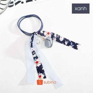 TZH7692 - Cột tóc hoa hồng dây voan lụa