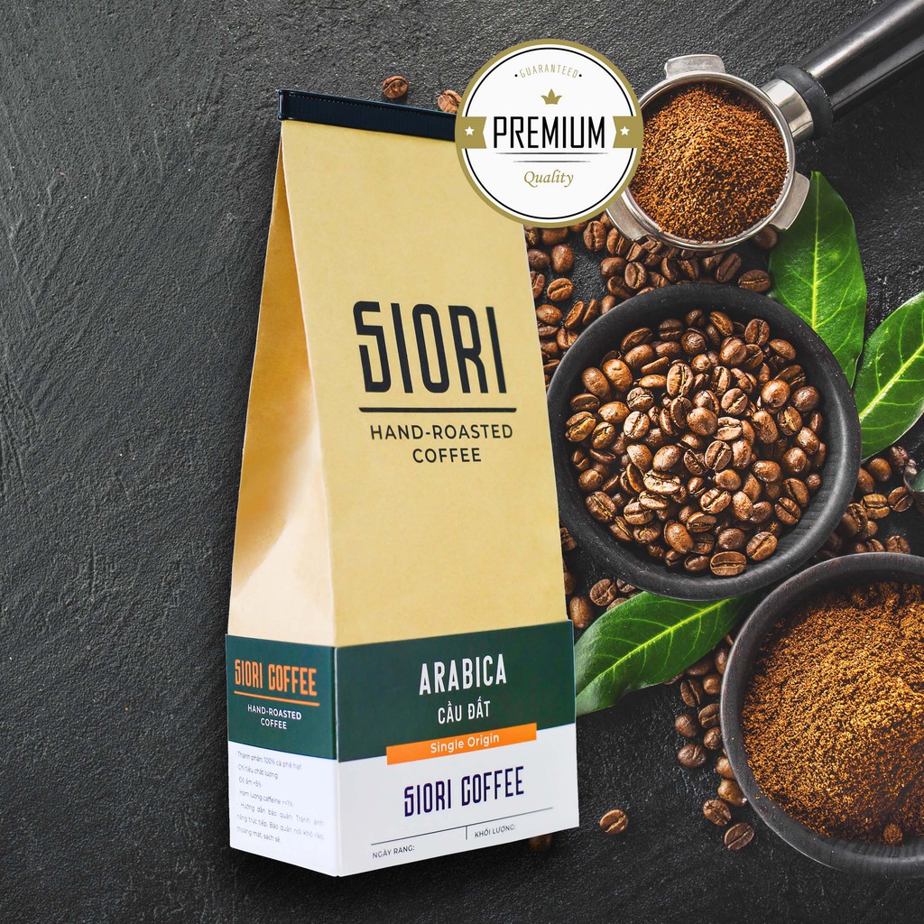 Cà phê ARABICA CẦU ĐẤT rang xay Thượng hạng _ Nguyên chất chất lượng cao _ Đặc sản Cầu Đất - Đà Lạt SIORI COFFEE.