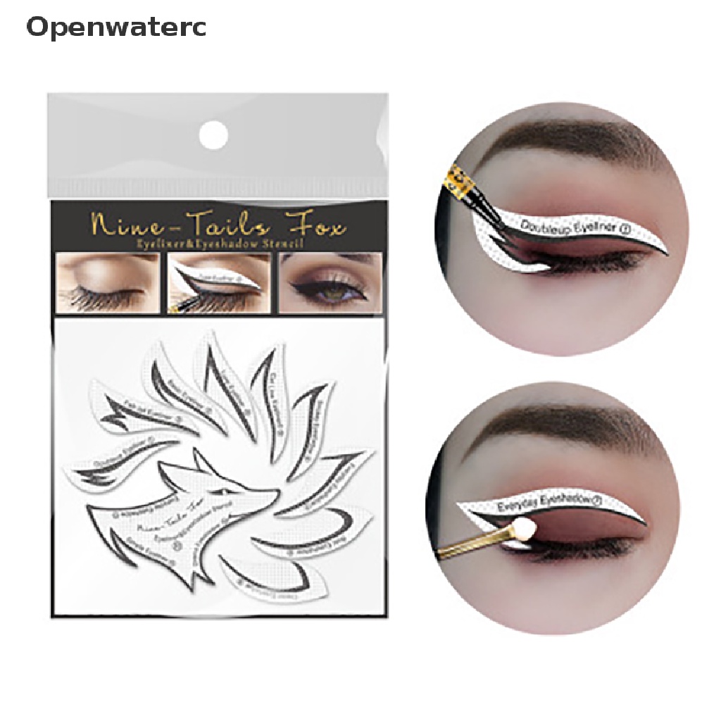 Bộ 24 Thẻ Khuôn Kẻ Mắt Bằng Vải Không Dệt 12 Phong Cách