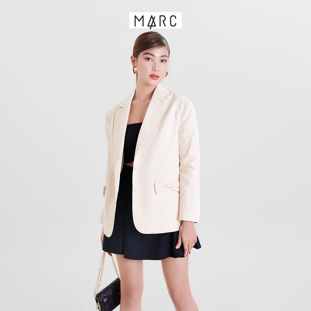 Áo blazer nữ MARC FASHION nắp túi đính nơ TRVH0207