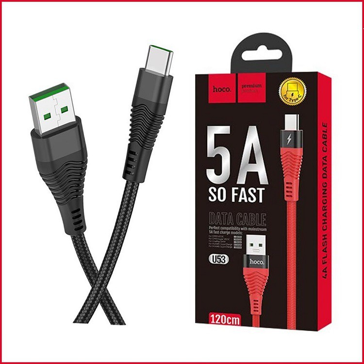Cáp sạc nhanh ⚡FREESHIP50K⚡ Hoco U53 Micro 4A cho Samsung, Oppo,.. dài 1m2 - chính hãng