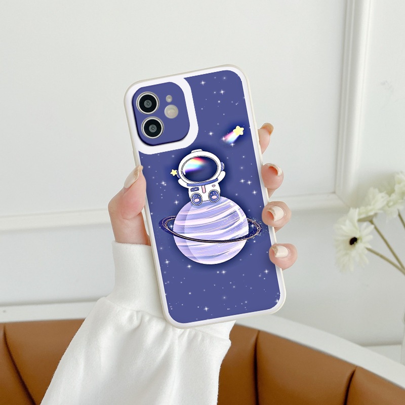 Ốp IPhone Hành tinh tím mộng mơ ốp lưng iphone vuông 6 6plus 7 plus 8plus x xr xsmax 11 11promax 12 pro 13 pro max