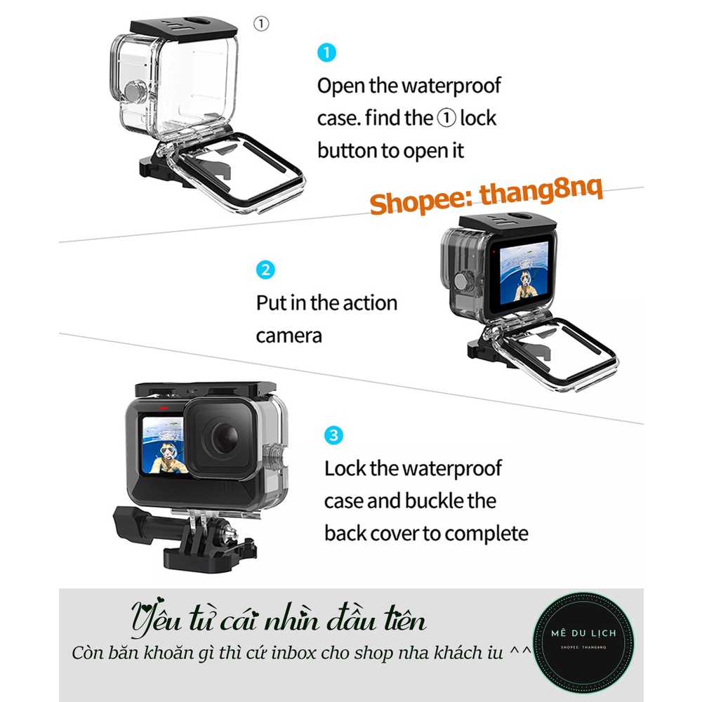 Case chống nước gopro 9, thương hiệu Telesin | BigBuy360 - bigbuy360.vn