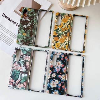 Ốp điện thoại PC cứng chống sốc họa tiết hoa vintage cho Samsung Galaxy Z Fold 3 Z Fold 2 Z Flip 3 Z Flip 2