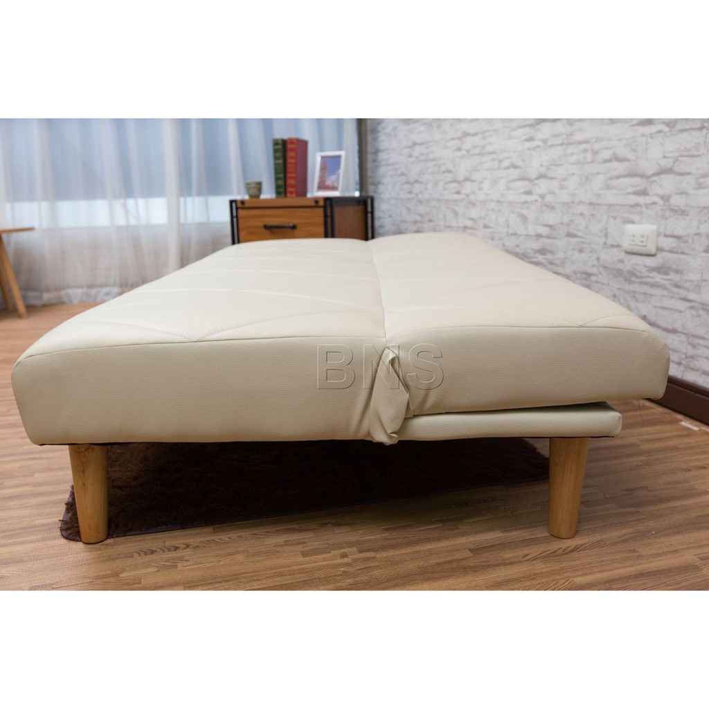 Ghế sofa giường đa năng BNS 2018 DA MÀU KEM 178*88*36