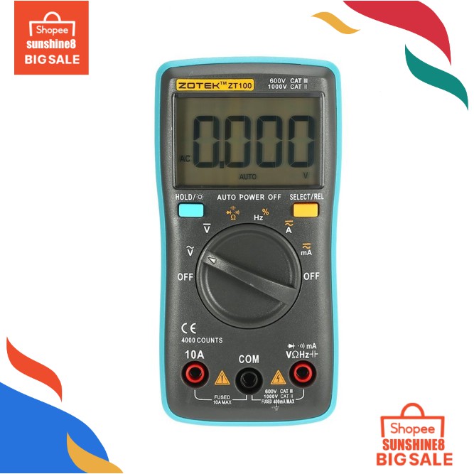 ZOTEK ZT100 Vôn kế điện tử máy tính AC / DC