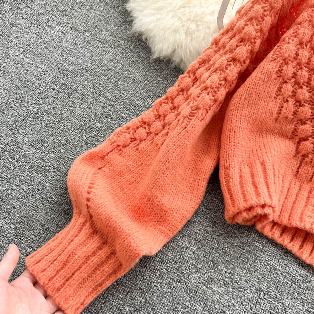 Áo Khoác Cardigan Dệt Kim Cổ Chữ V Thời Trang Thu Đông Hàn Quốc 2023 Cho Nữ
