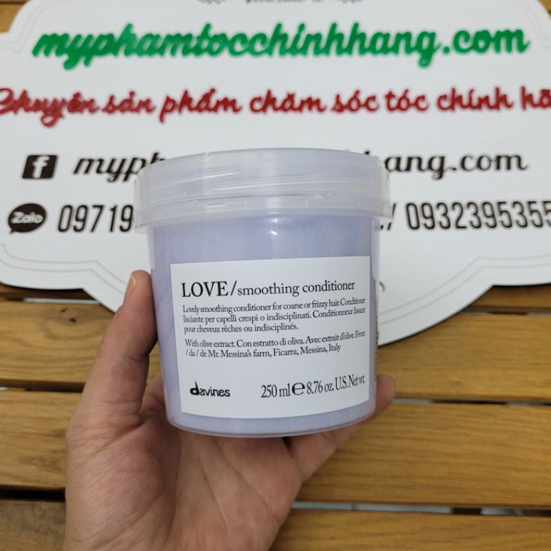 DẦU GỘI XẢ DAVINES LOVE SMOOTHING SUÔN MƯỢT 250ML