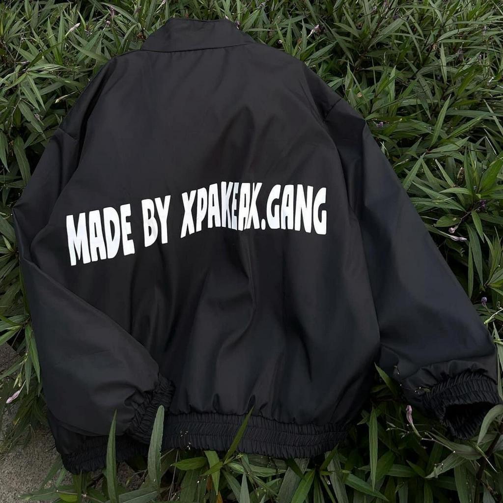 Áo Khoác Dù Nam Nữ Cổ Bẻ Phối Thân Chun Tay Unisex Dáng Rộng Bigsize - áo Khoác Giấu Quần đi Nắng