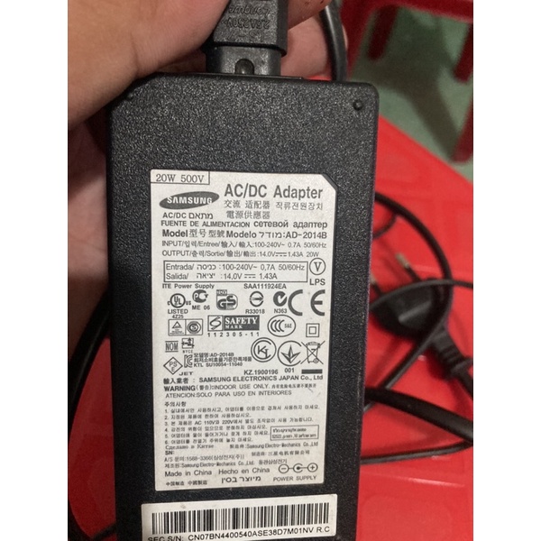 Adapter samsung zin theo máy củ nguồn 14V 1.43A