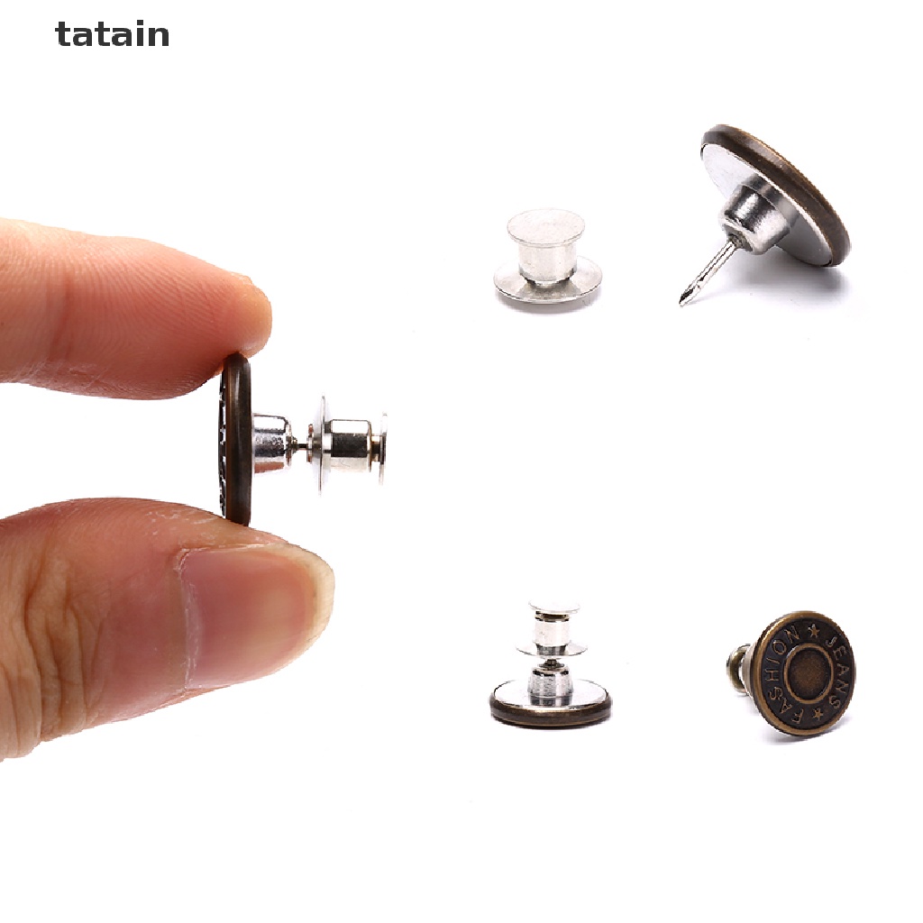 [TAT] 10pcs Pins for Jeans Instant Jean Button Pins for Pants Replacement Buttons CVX