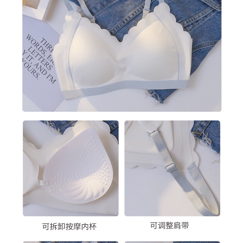 Áo Ngực Thể Thao Không Gọng Không Đường May Màu Sắc Tương Phản Có Thể Điều Chỉnh Cho Nữ