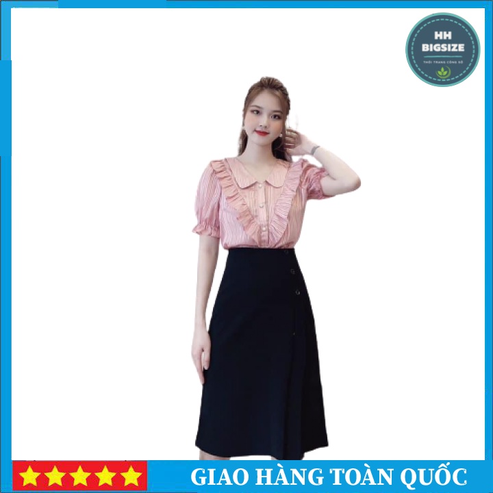 Áo Sơ Mi Nữ Tơ Sọc Ánh Kim bigsize