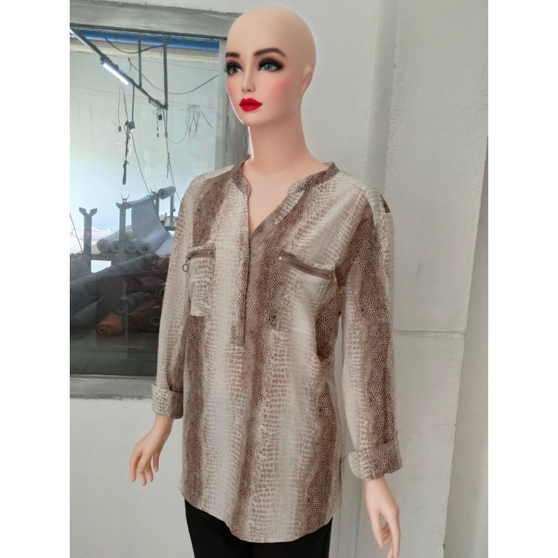 Áo kiểu cổ trụ xuất khẩu