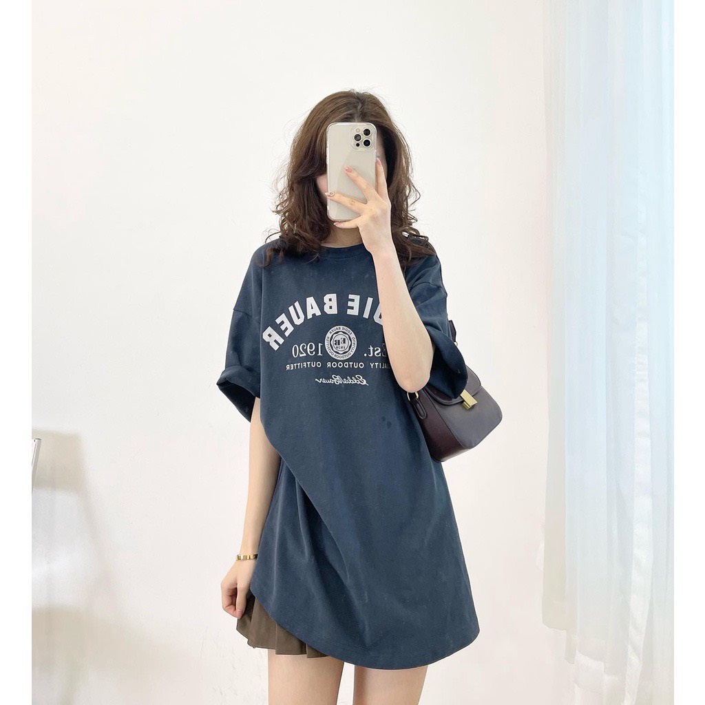 Áo Phông Oversize In EDDIE BAUER 3158 Chất Tuyết Nhung, Cotton Khô Mặc Đôi Nam Nữ Samsam4896