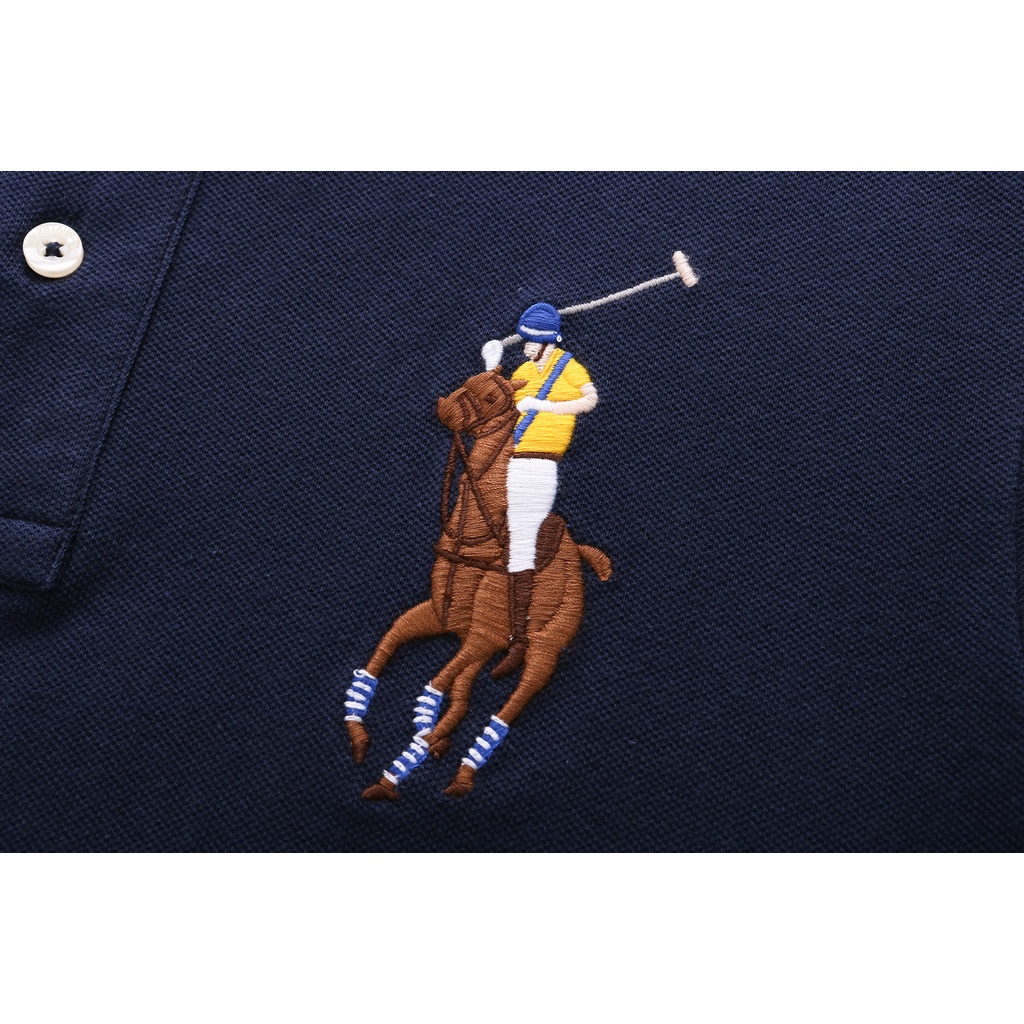 Áo polo Cotton Nguyên Chất Ngắn Tay Thời Trang Ralphs Lauren Cho Nam