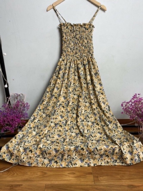 Váy 2 dây hoa cúc nhí chun ngực nhiều màu điệu đà | BigBuy360 - bigbuy360.vn