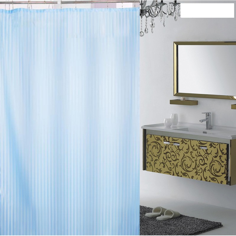 1.8m x 1.8m dài Rèm cửa phòng tắm Poly vải dày chống nước sọc sáng