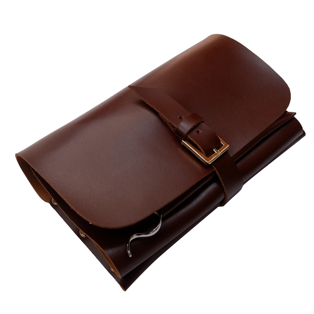 Bao da đựng 6 kéo cùng lược dạng cuộn bằng da thật chính hãng bảo hành 12 tháng - Hair Mart