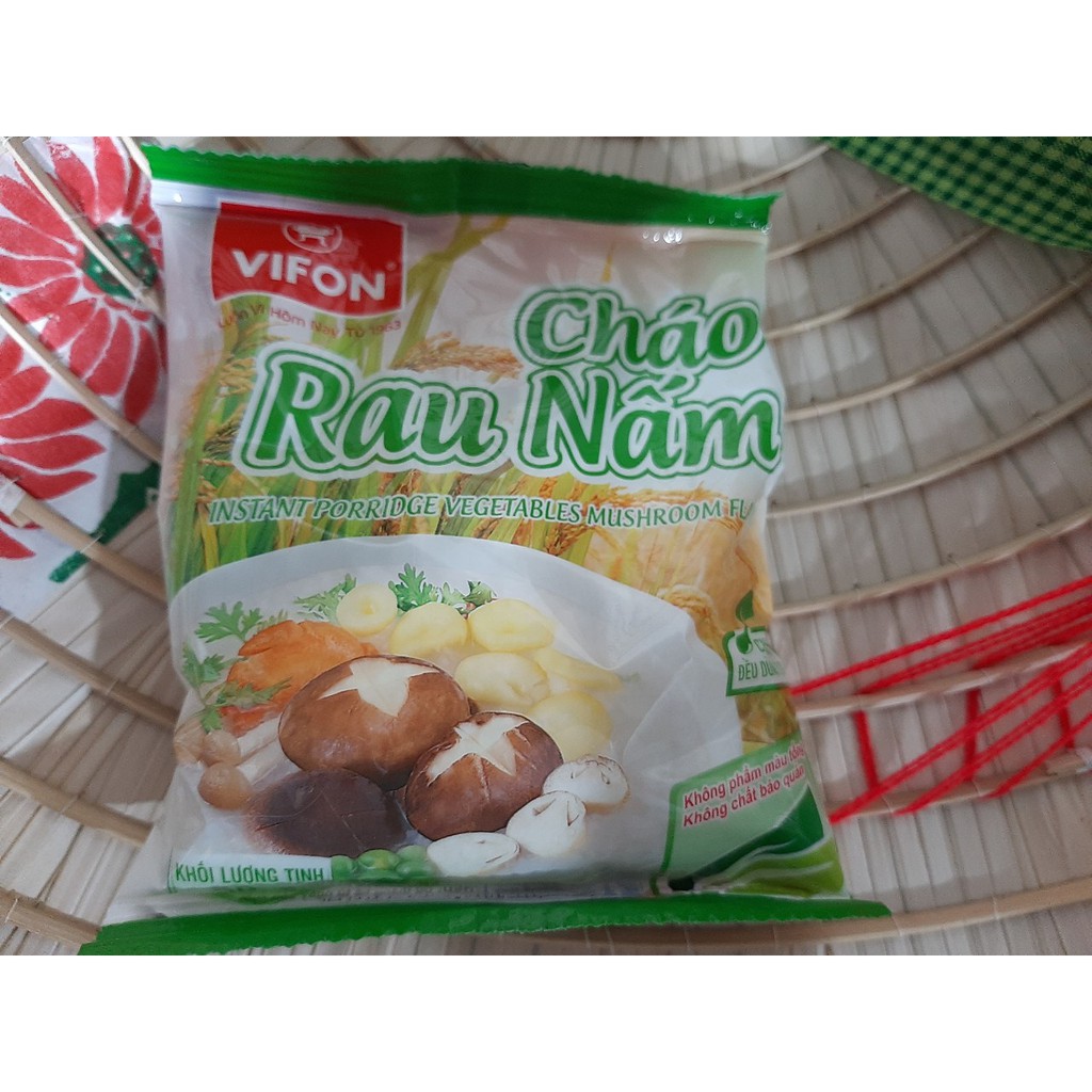 CHÁO CHAY (NẤM ĐÔNG CÔ 70g, RAU NẤM 50G)