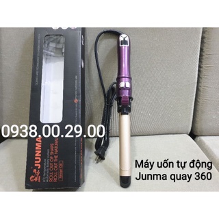 Cây uốn tóc xoăn cao cấp junma q8 xoay 360 độ, máy uốn lọn tạo kiểu cầm tay màn hình lcd.