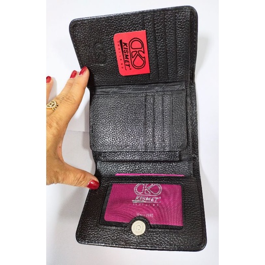 Ví mini gấp 3 Kismet da đuối thật