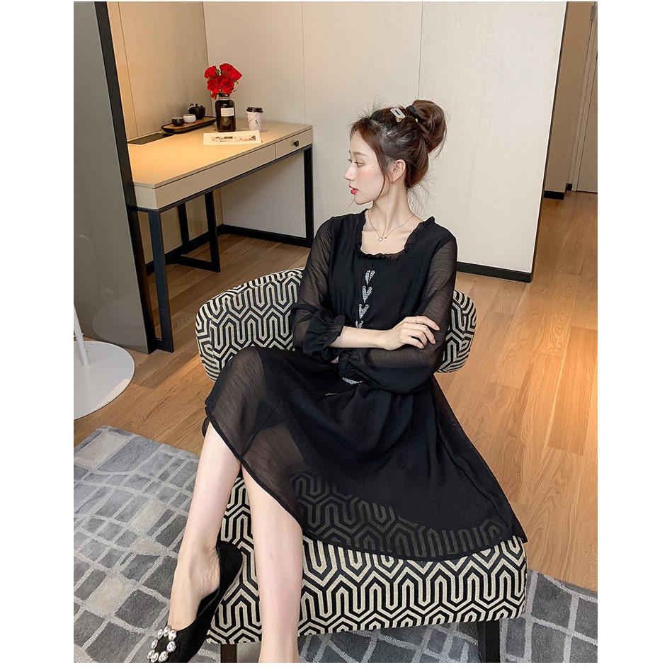 Váy Bầu Đầm Bầu Dài Tay A1736