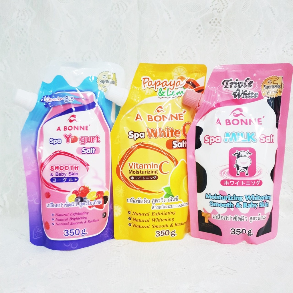 COMBO 3 gói Muối Tẩy Tế Bào Chết Sữa Bò A Bonne Spa Milk Salt Chính Hãng
