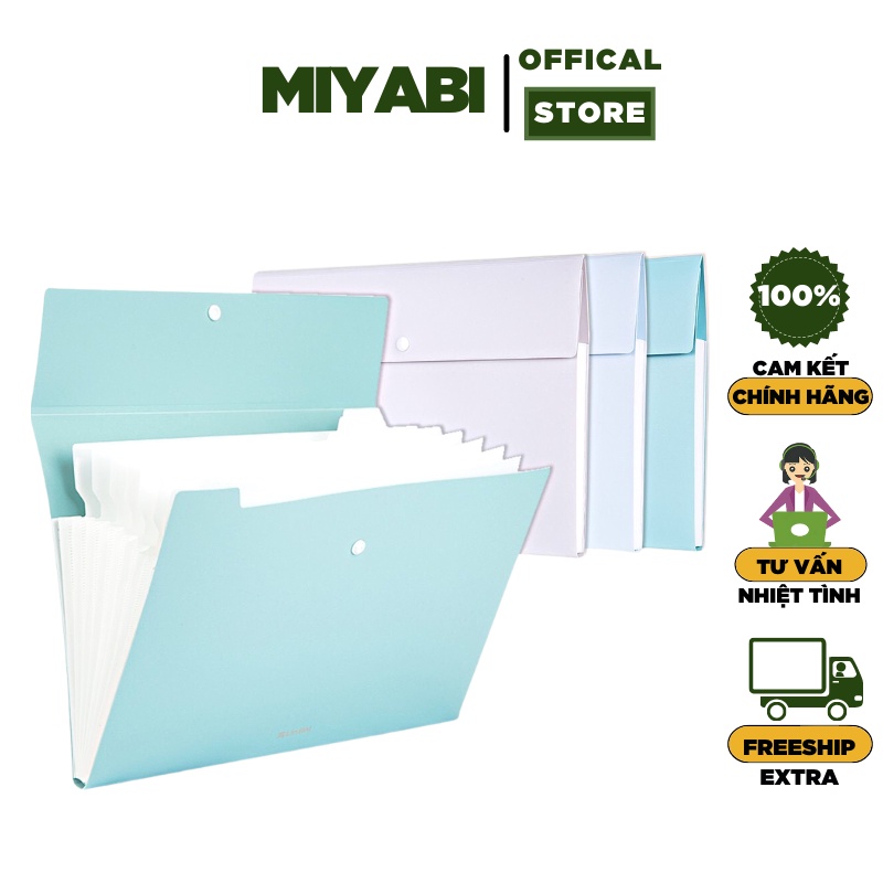 Túi đựng tài liệu a4 nhiều ngăn Deli 72456 - túi đựng tài liệu nhiều ngăn văn phòng - MIYABI STORE
