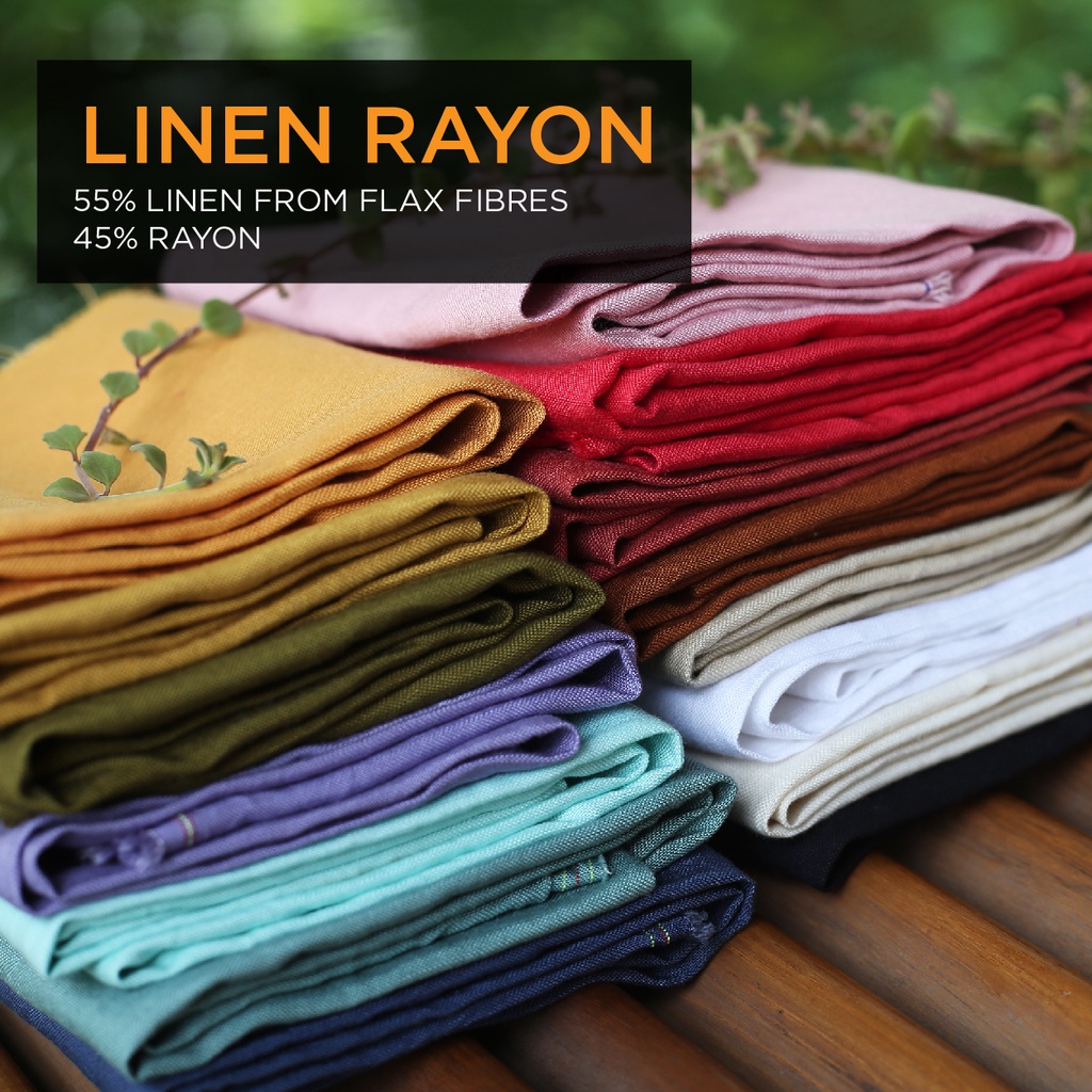 (1m) VẢI LINEN RAYON CAO CẤP ☘ Hoàn toàn thiên nhiên☘ vải Lanh (linen) nhập khẩu cao cấp từ sợi cây
