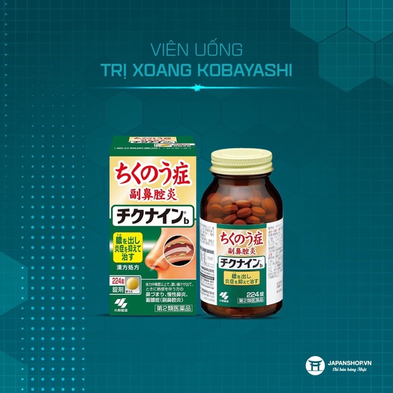 [Hàng_Nhật] Viên uống xoang Nhật bản Kobayashi Chikunain 56/112/224 viên [Hàng_Au]