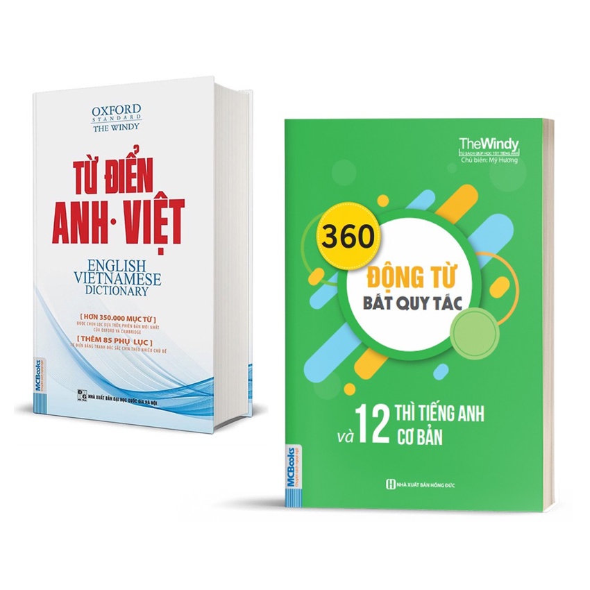 Sách - Combo Từ Điển Anh Anh Việt Và 360 Động Từ Bất Quy Tắc Và 12 Thì Cơ Bản Trong Tiếng Anh (MC)