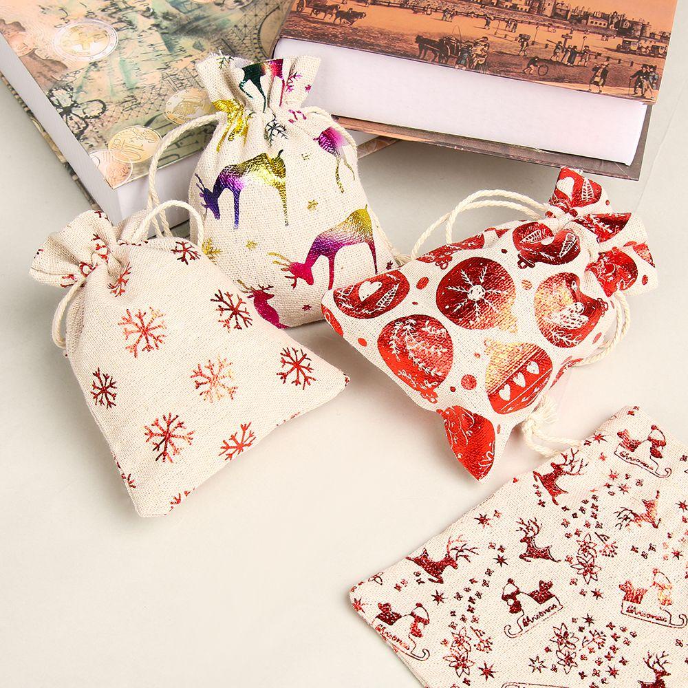 1 / 5 Túi Dây Rút Cotton Trơn Đựng Quà Trang Trí Nhà Cửa / Tiệc Cưới