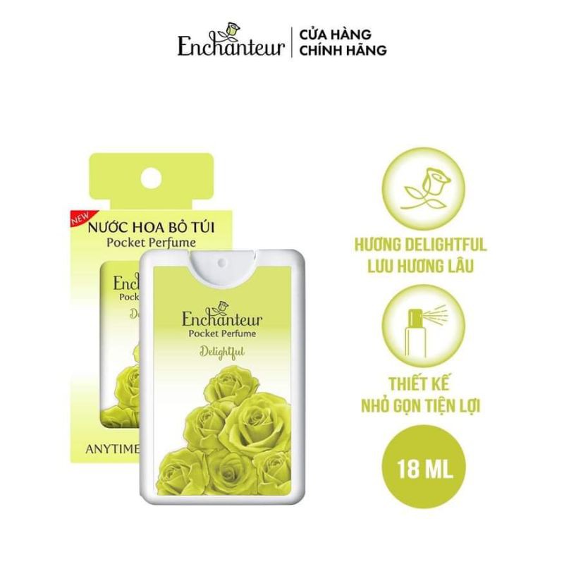 Bộ 3 sản phẩm Enchanteur: Lăn khử mùi Sensation 25ml, Nước hoa Sensation 10ml, Nước hoa bỏ túi Delightful 18ml