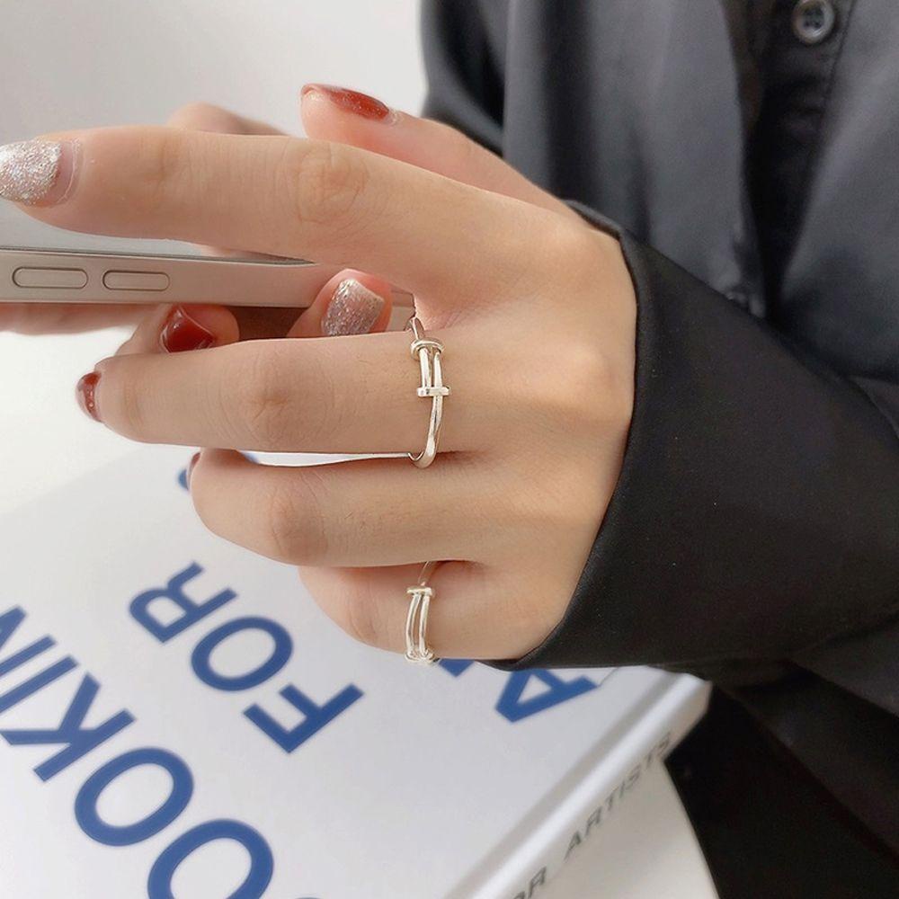 Nhẫn Thời Trang Hàn Quốc Bằng Đồng Phong Cách Vintage Cho Cặp Đôi