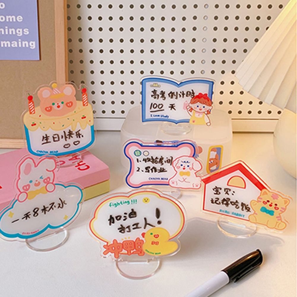 Bảng trắng viết ghi chú mini bằng acrylic trong suốt để bàn