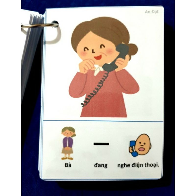 Thẻ tranh dạy trẻ tập nói câu 220 thẻ