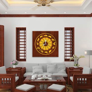Đồng hồ treo tường 12 con giáp D018