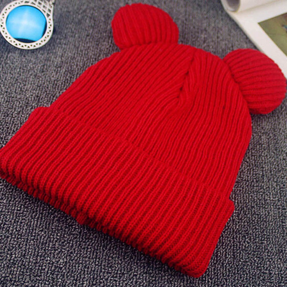 Mũ len beanie tai gấu cho nữ