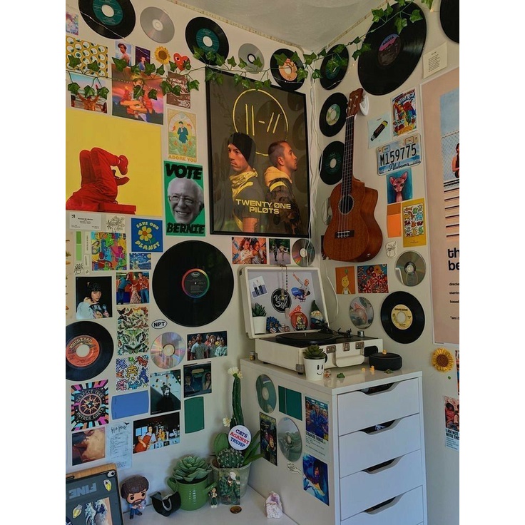 Mô hình đĩa than trang trí bằng nhựa 30cm, giúp tạo cá tính cho không gian