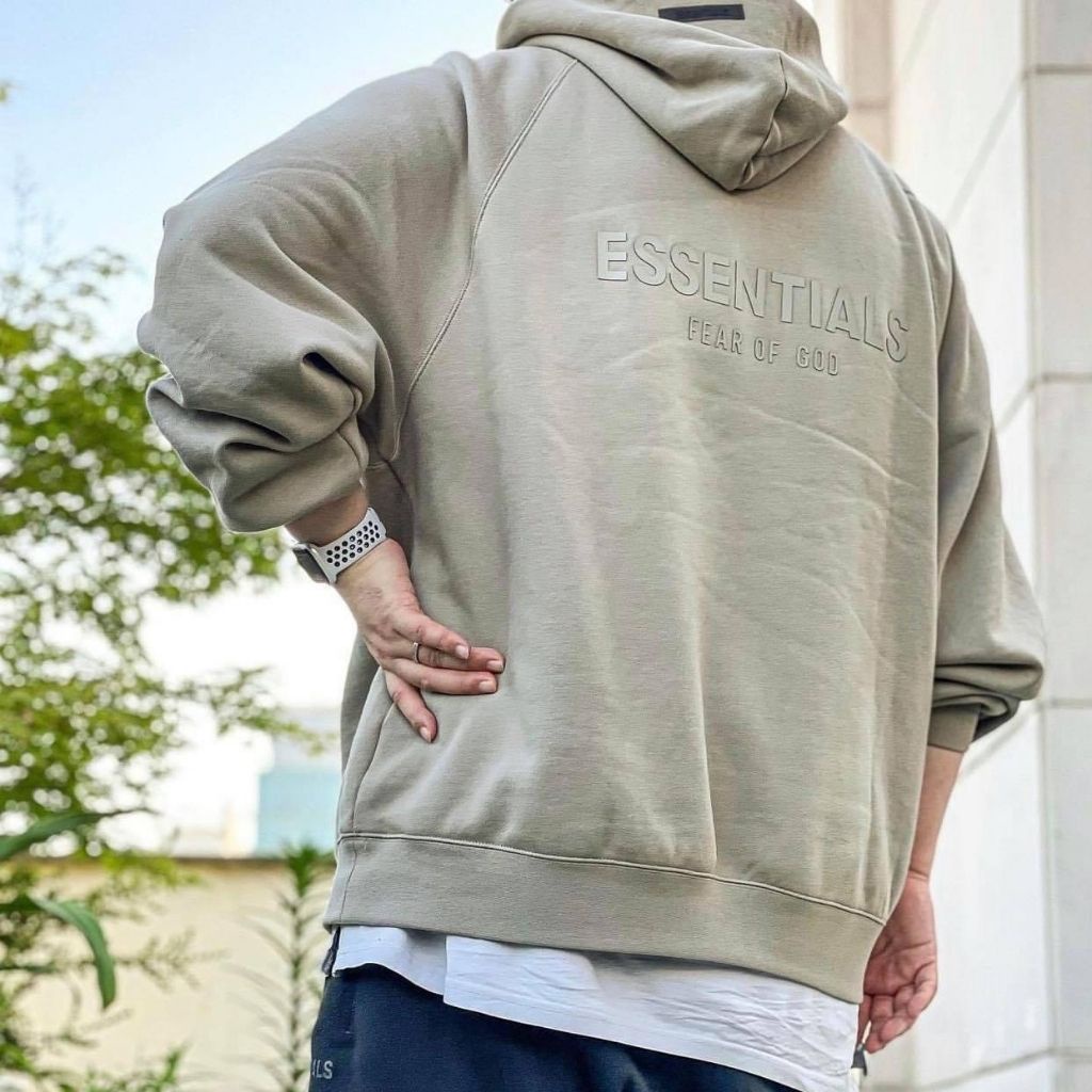 Áo nỉ hoodie Essentials In cao su nổi , áo nỉ bông unisex nam nữ AN209