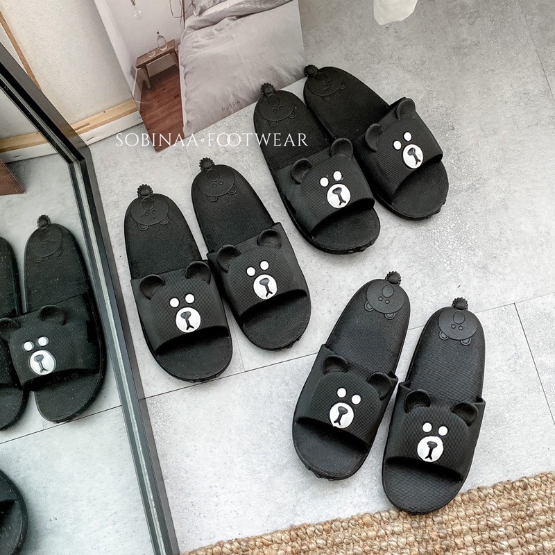 dép gấu đen siêu yêu